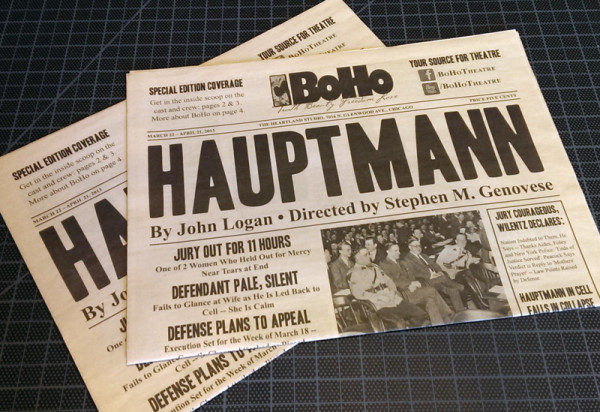 BoHo Theatre: Playbill: Hauptmann, Design by Grab Bag Media