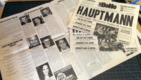 BoHo Theatre: Playbill: Hauptmann, Design by Grab Bag Media