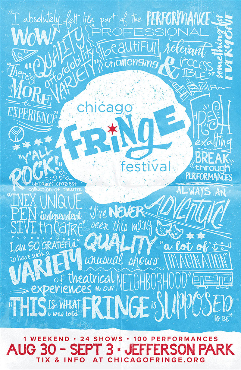 Chicago Fringe Festival 2018 poster, by Grab Bag Media