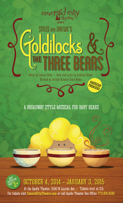 Goldilocks and the Three Bears poster (Emerald City Theatre), by Grab Bag Media